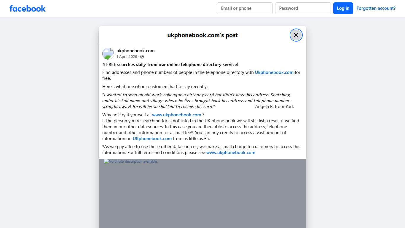 ukphonebook.com - 𝟱 𝗙𝗥𝗘𝗘 𝘀𝗲𝗮𝗿𝗰𝗵𝗲𝘀 𝗱𝗮𝗶𝗹𝘆 𝗳𝗿𝗼𝗺 𝗼𝘂𝗿 𝗼𝗻𝗹𝗶𝗻𝗲... | Facebook