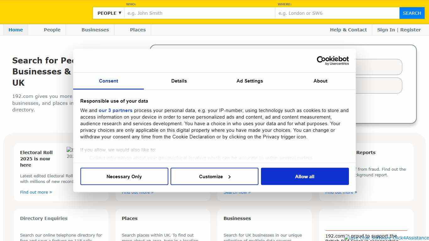 Search for People, Businesses and Places - 192.com
